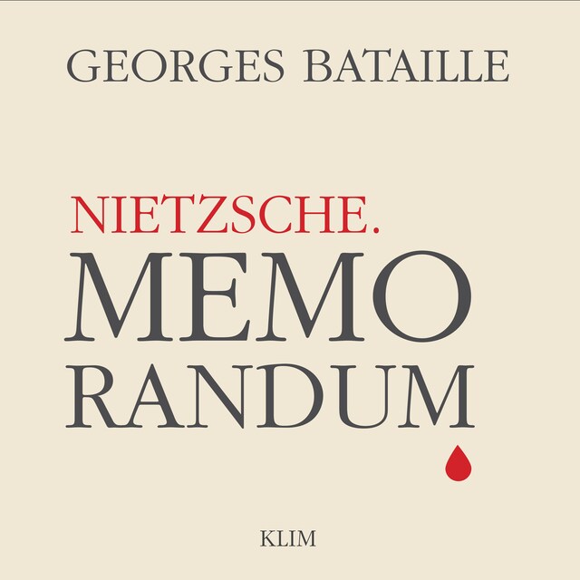 Book cover for Nietzsche. Memorandum