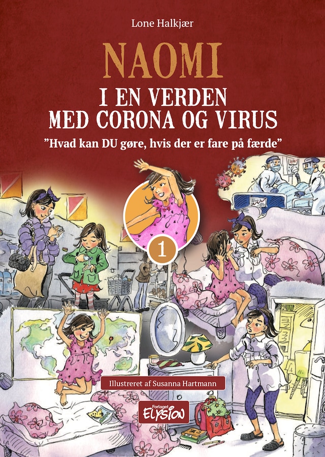 Buchcover für Naomi i  en verden med corona og virus