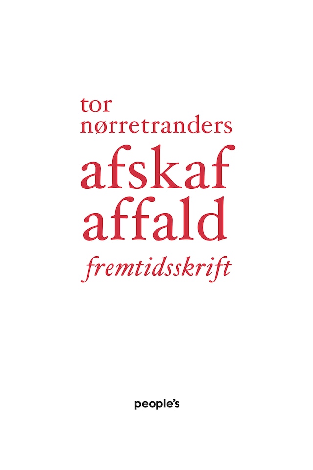 Book cover for Afskaf affald
