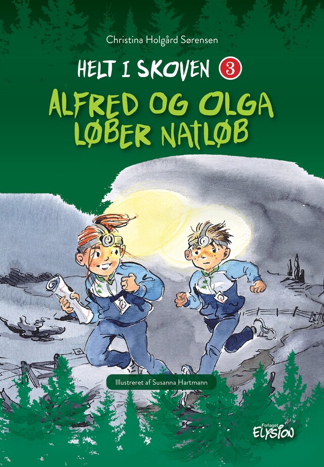 Okładka książki dla Alfred og Olga løber natløb