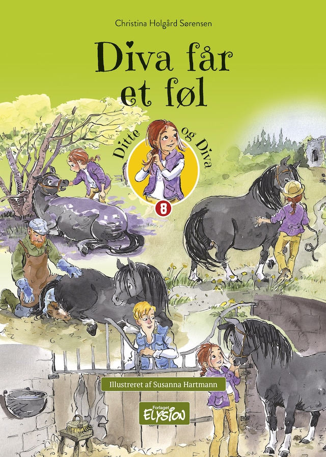 Okładka książki dla Diva får et føl