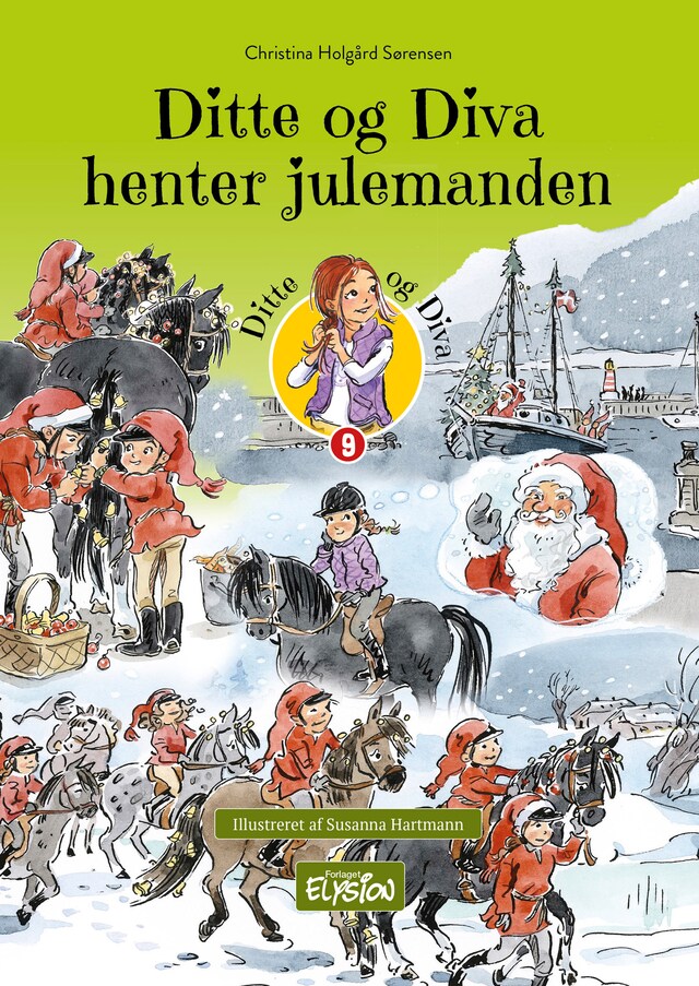 Book cover for Ditte og Diva henter julemanden