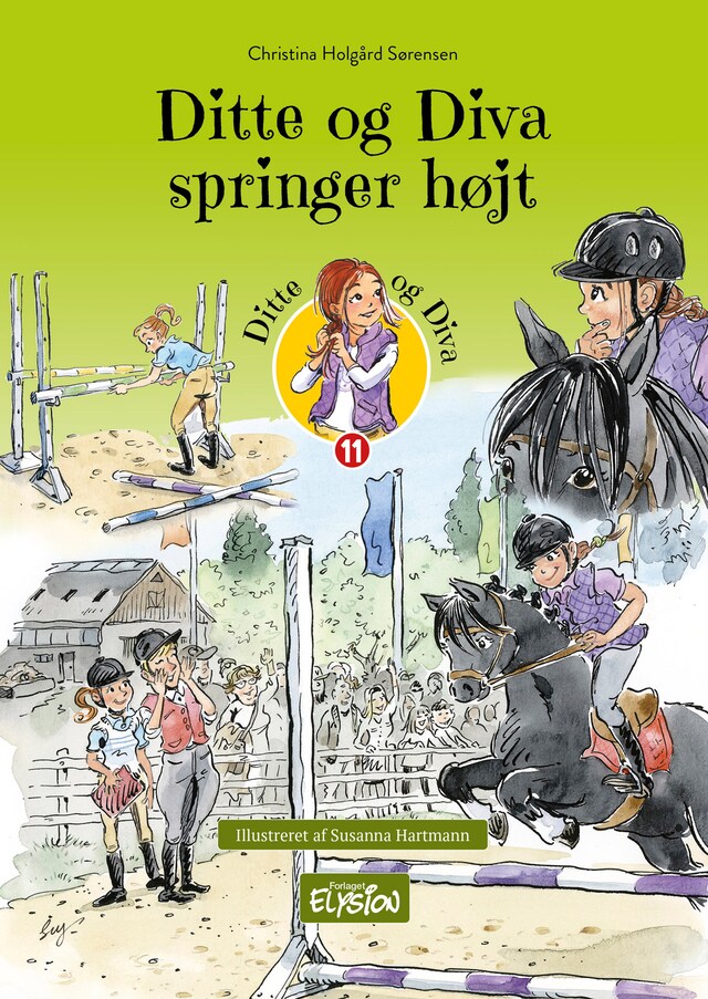 Book cover for Ditte og Diva springer højt