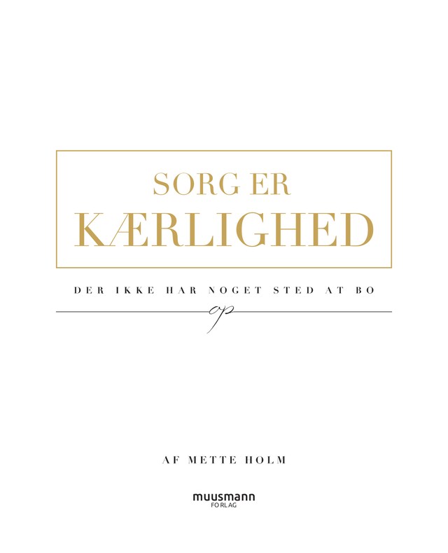 Buchcover für Sorg er kærlighed