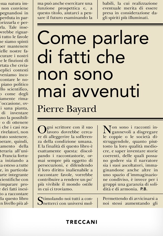 Boekomslag van Come parlare di fatti che non sono mai accaduti