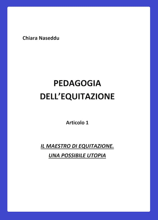 Buchcover für Pedagogia dell'equitazione