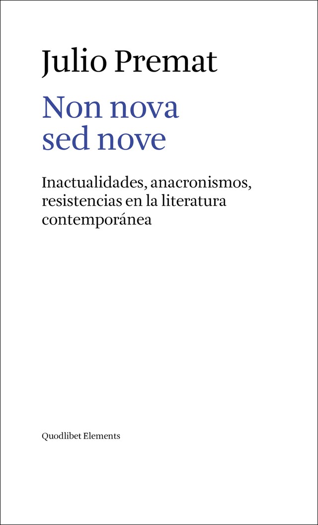 Okładka książki dla Non nova sed nove
