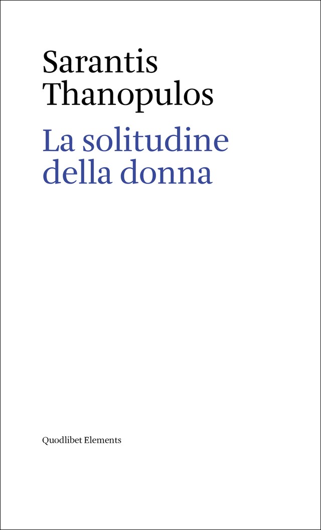 Book cover for La solitudine della donna