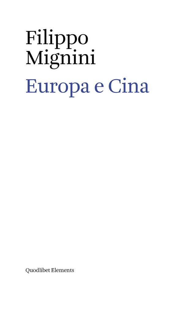 Kirjankansi teokselle Europa e Cina