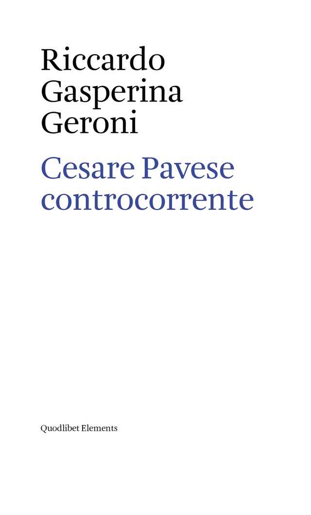 Boekomslag van Cesare Pavese controcorrente