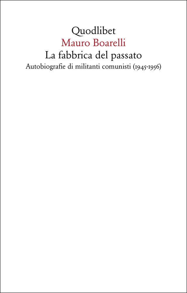 Buchcover für La fabbrica del passato