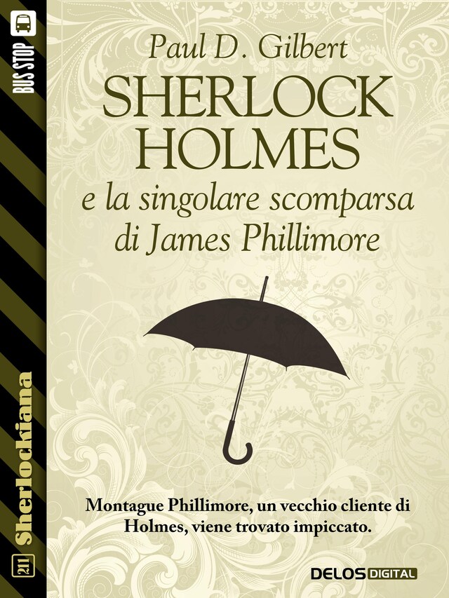 Kirjankansi teokselle Sherlock Holmes e la singolare scomparsa di James Phillimore