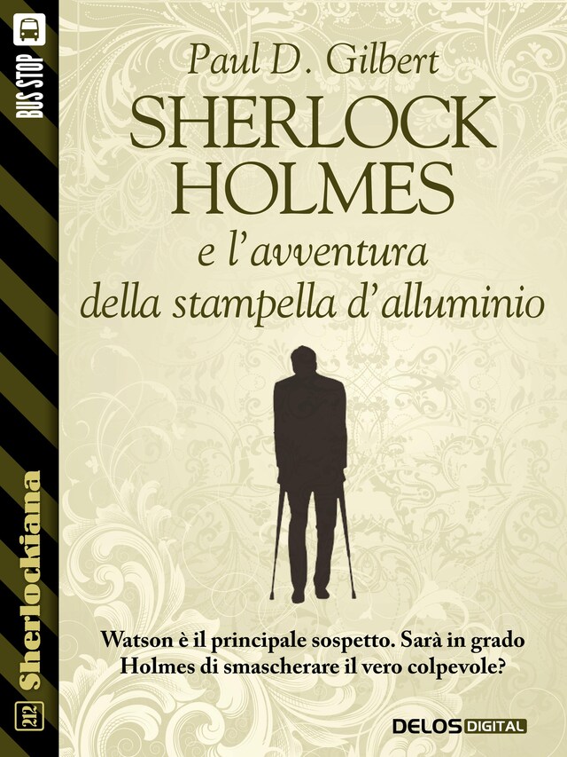 Kirjankansi teokselle Sherlock Holmes e l'avventura della stampella d'alluminio