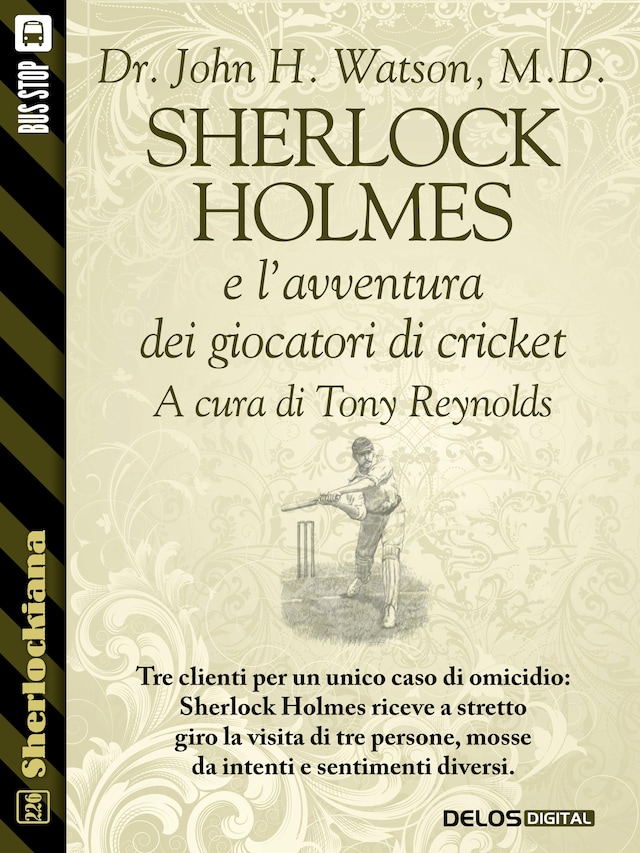 Kirjankansi teokselle Sherlock Holmes e l'avventura dei giocatori di cricket