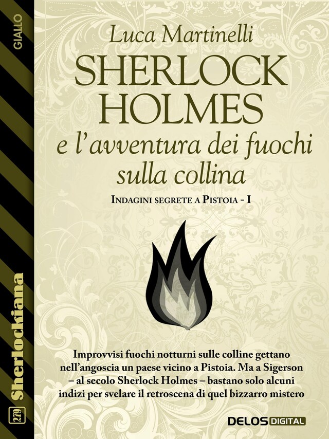 Kirjankansi teokselle Sherlock Holmes e l'avventura dei fuochi sulla collina