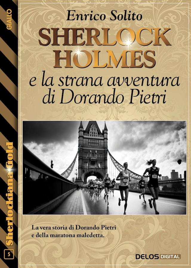Book cover for Sherlock Holmes e la strana avventura di Dorando Pietri
