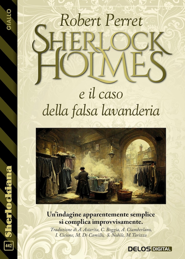 Book cover for Scherlock Holmes e il caso della falsa lavanderia