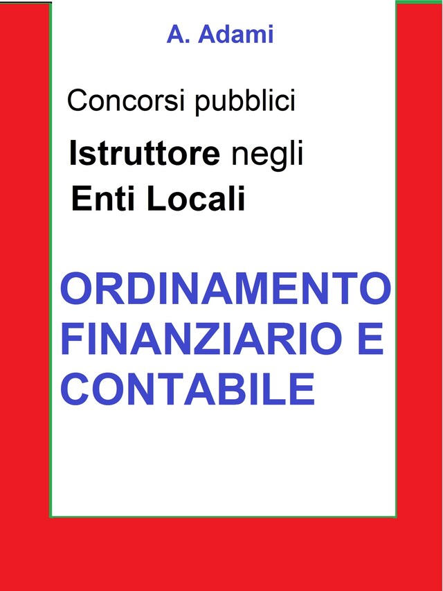 Bokomslag for Ordinamento finanziario e contabile - Concorso Istruttore Enti locali