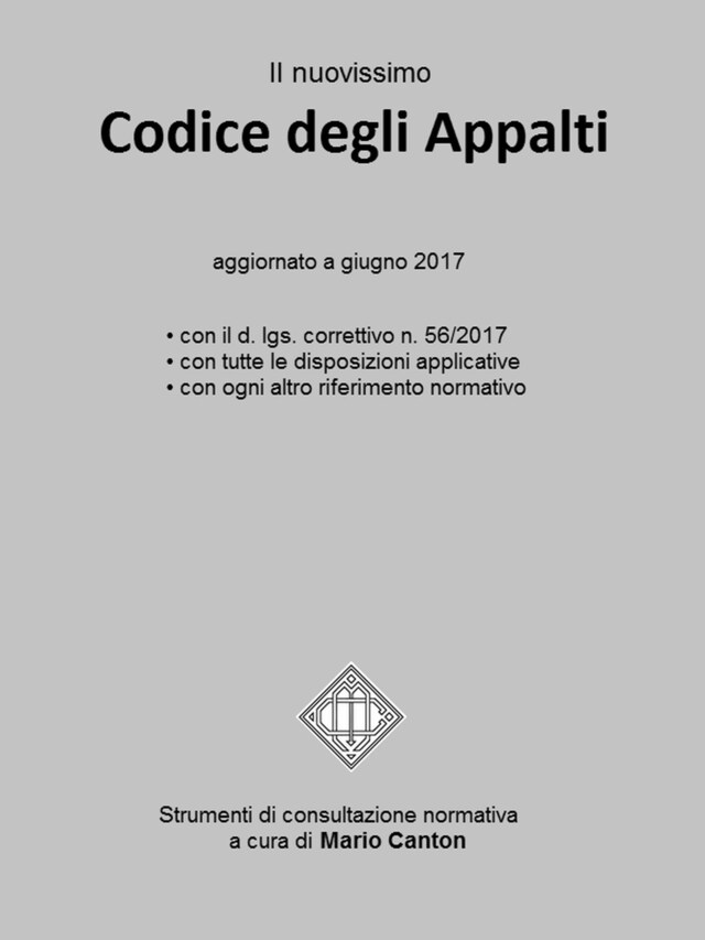 Kirjankansi teokselle Il nuovissimo Codice degli Appalti