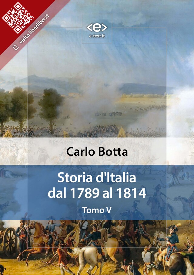 Bokomslag för Storia d'Italia dal 1789 al 1814. Tomo V