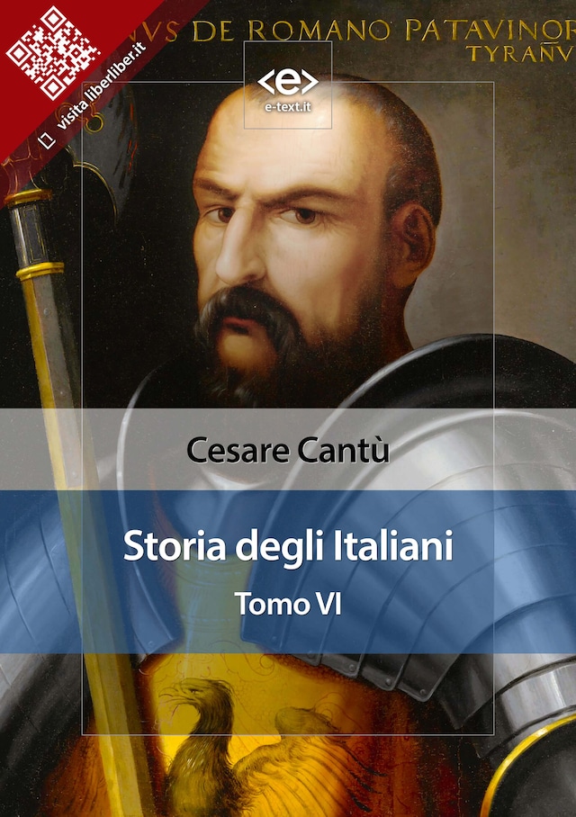 Book cover for Storia degli italiani. Tomo VI