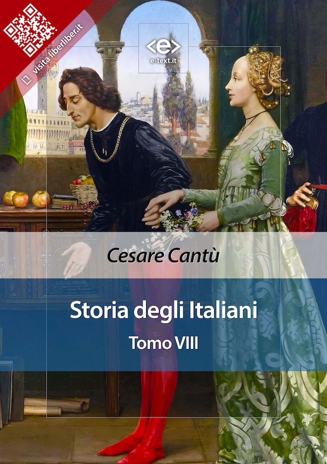 Copertina del libro per Storia degli italiani. Tomo VIII