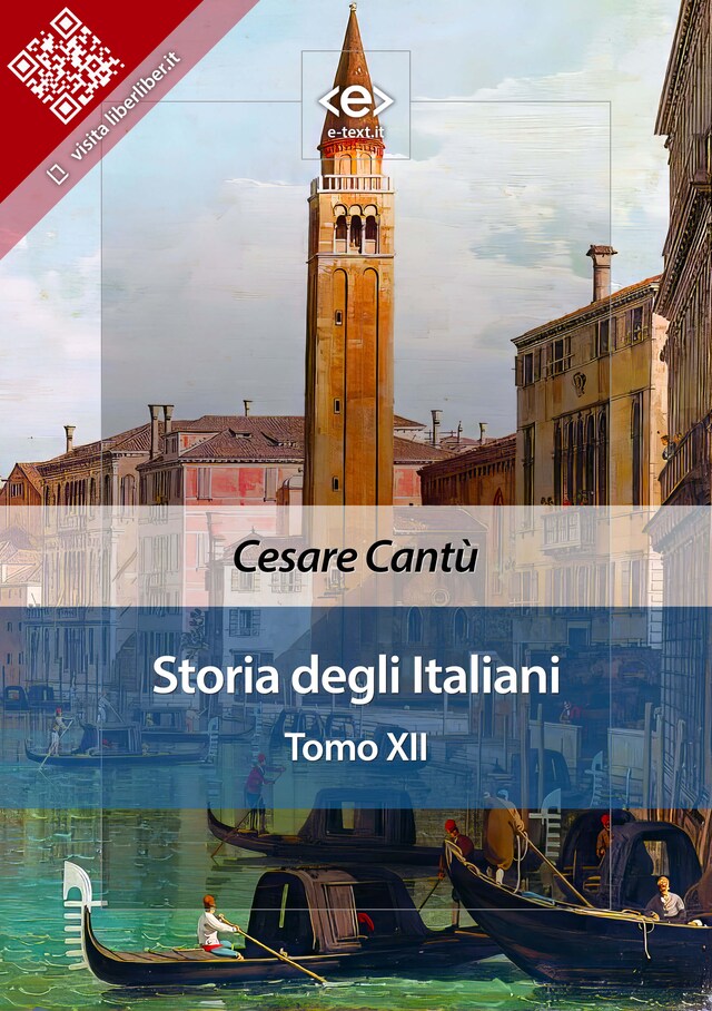 Book cover for Storia degli Italiani. Tomo XII