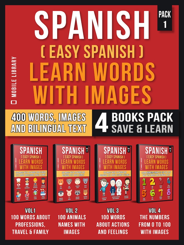 Spanish ( Easy Spanish ) Learn Words With Images (Pack 1)