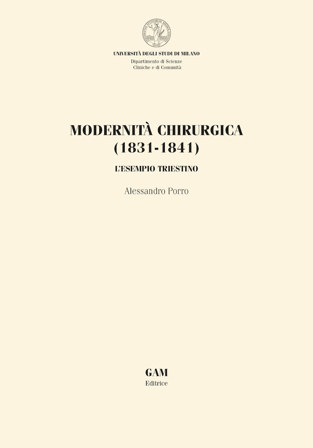 Okładka książki dla Modernità chirurgica (1831-1841)