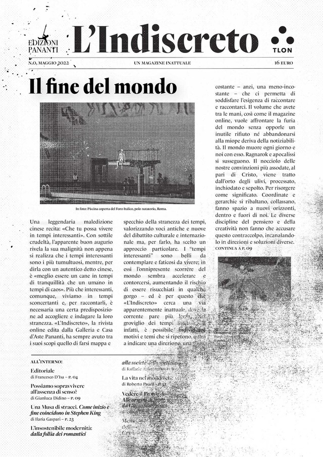 Portada de libro para L'indiscreto. Il fine del mondo