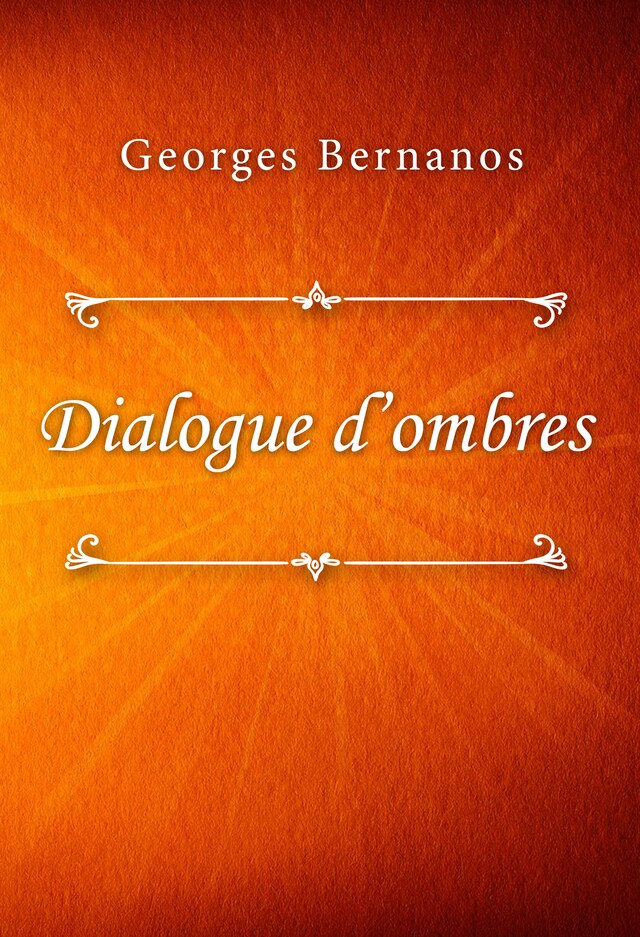 Kirjankansi teokselle Dialogue d’ombres