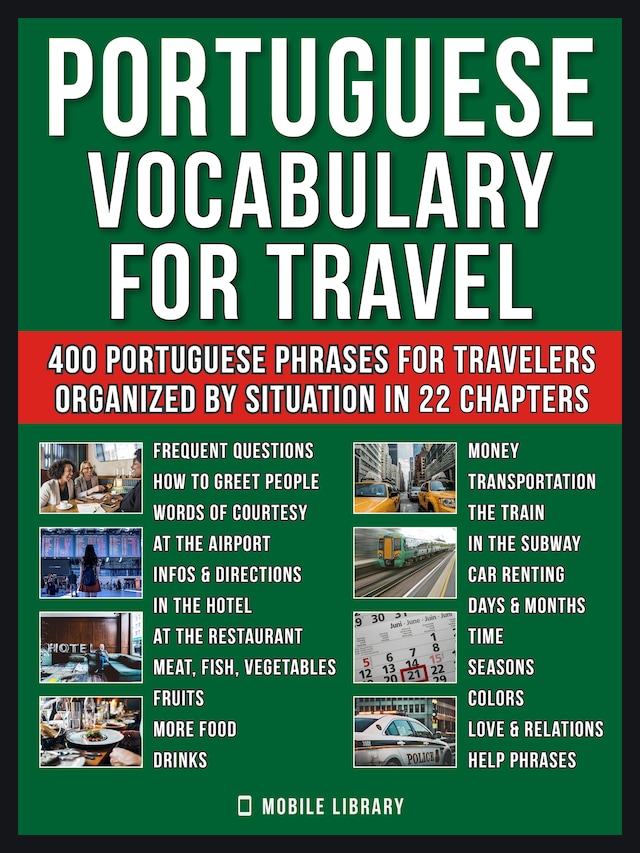 Couverture de livre pour Portuguese Vocabulary for Travel