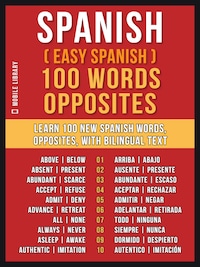 Spanish ( Easy Spanish ) 100 Words - Opposites