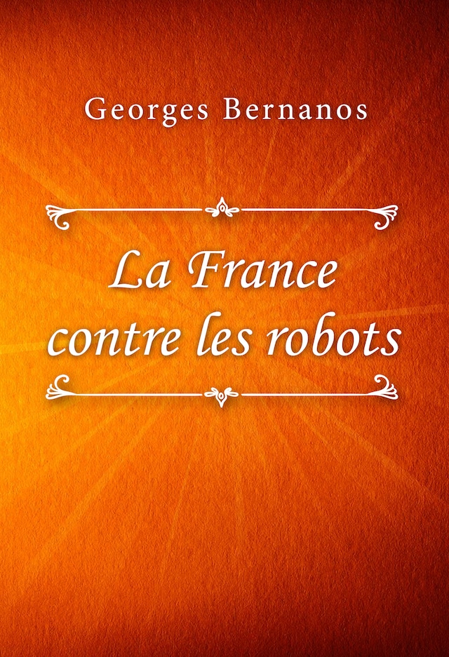 Kirjankansi teokselle La France contre les robots