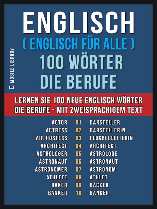 Buchcover für Englisch ( Englisch für Alle ) 100 Wörter - Die Berufe