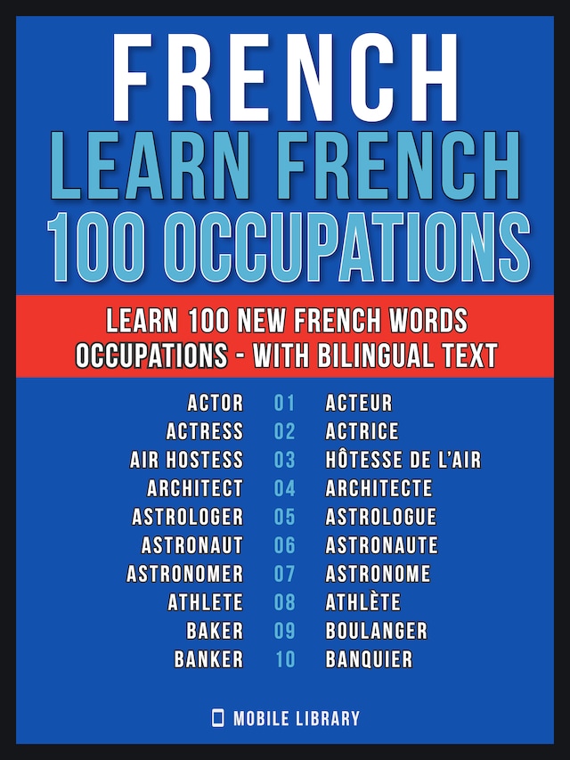 Couverture de livre pour French - Learn French - 100 Words - Occupations