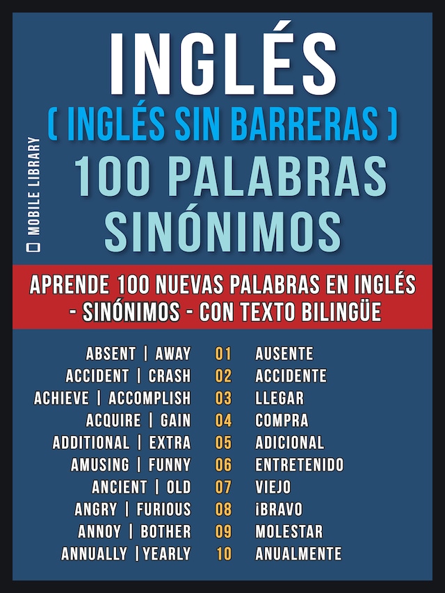 Book cover for Inglés ( Inglés sin Barreras ) 100 Palabras - Sinónimos