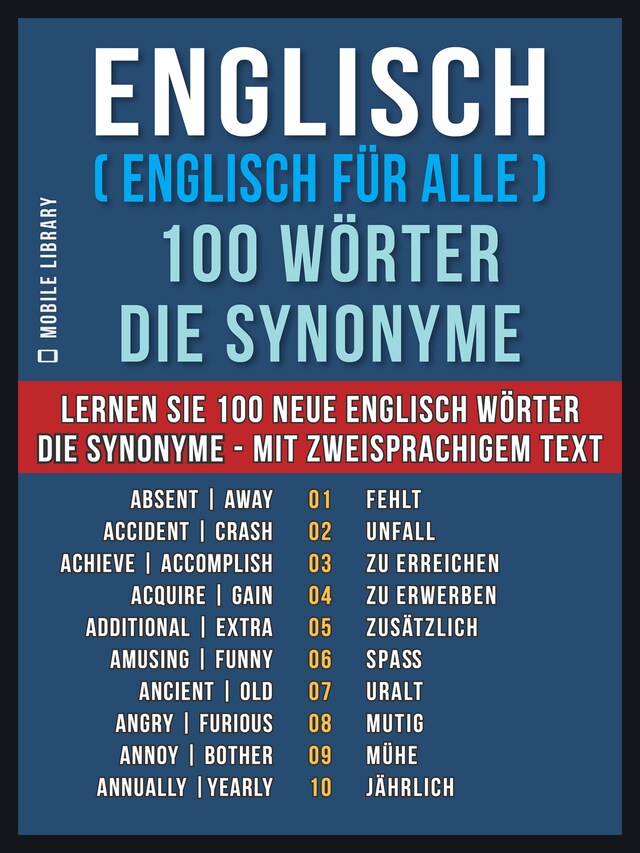 Buchcover für Englisch ( Englisch für Alle ) 100 Wörter - Die Synonyme