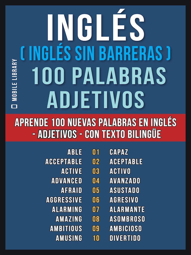 Book cover for Inglés ( Inglés sin Barreras ) 100 Palabras - Adjetivos