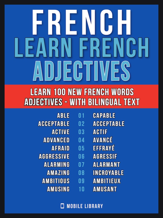 Bokomslag för French - Learn French - 100 Words - Adjectives