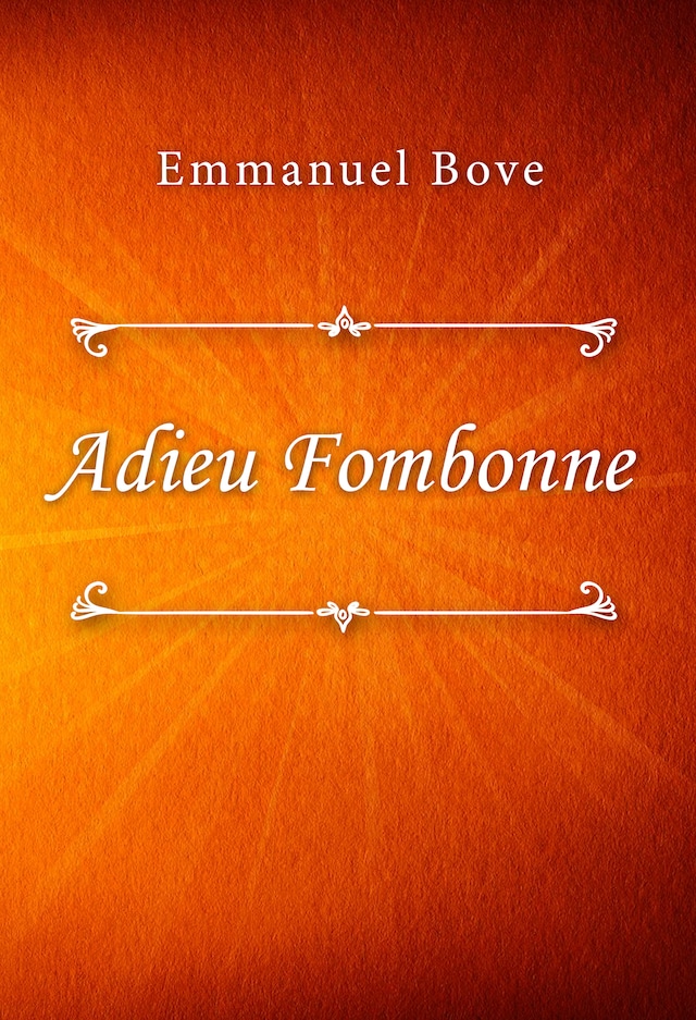 Book cover for Adieu Fombonne