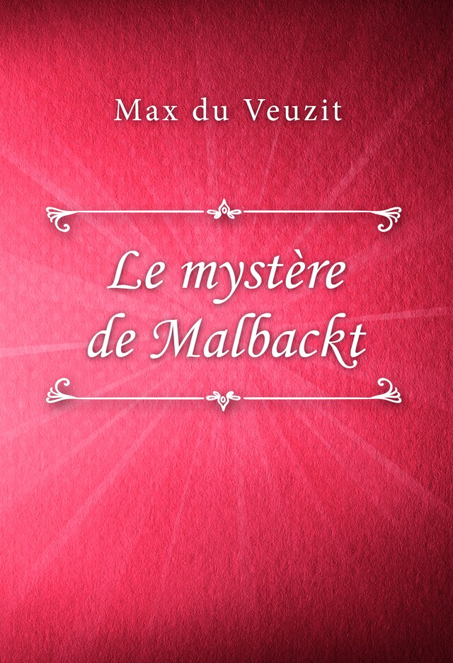Book cover for Le mystère de Malbackt