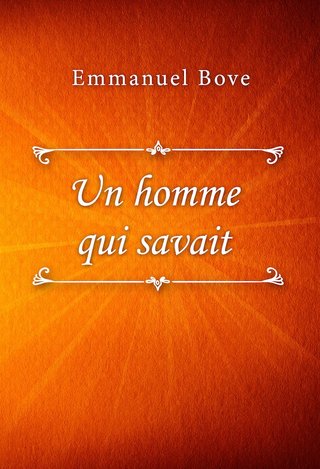 Book cover for Un homme qui savait