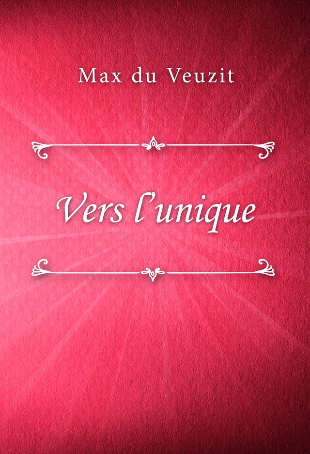 Book cover for Vers l’unique