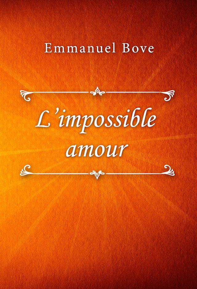 Book cover for L’impossible amour