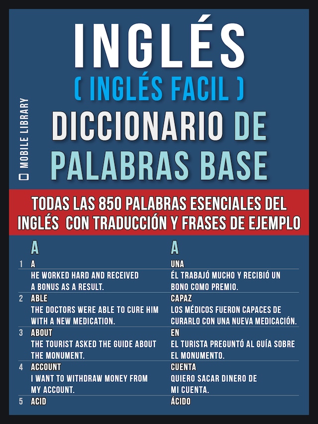 Okładka książki dla Inglés (Inglés Facil) Diccionario de Palabras Base