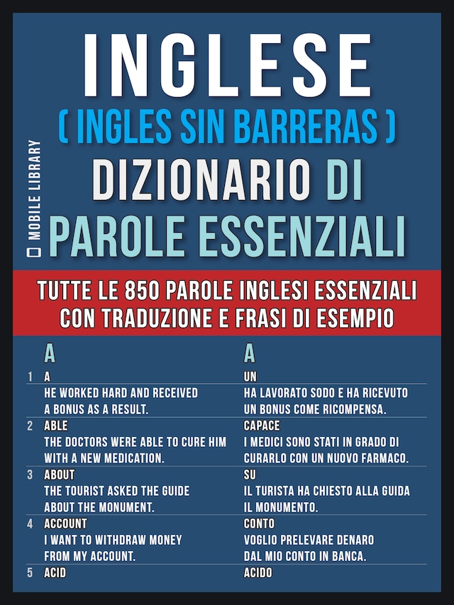 Book cover for Inglese ( Ingles Sin Barreras )  Dizionario di Parole Essenziali