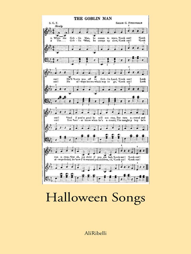 Portada de libro para Halloween Songs