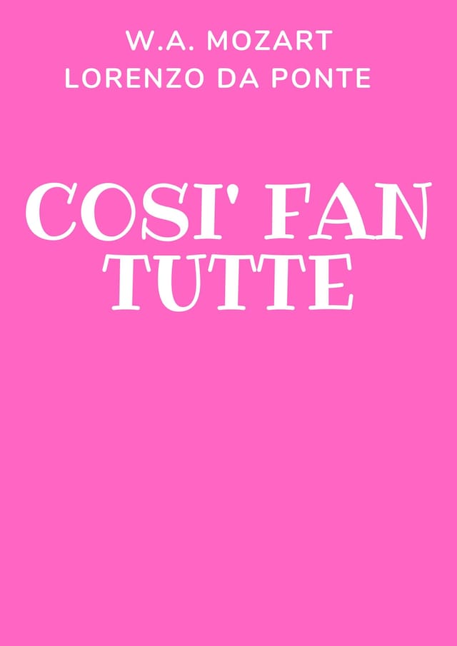 Okładka książki dla Così fan tutte