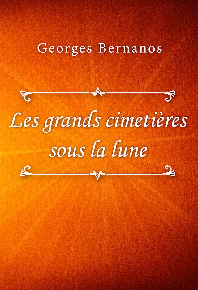 Book cover for Les grands cimetières sous la lune